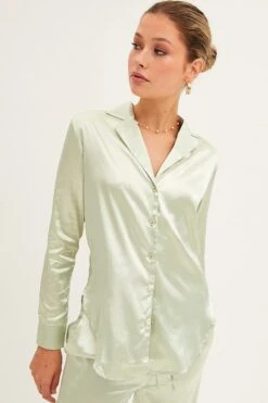 Green Long Sleeve Shirt -FabWear Shop shirt green long sleeve shirt 33136895623361