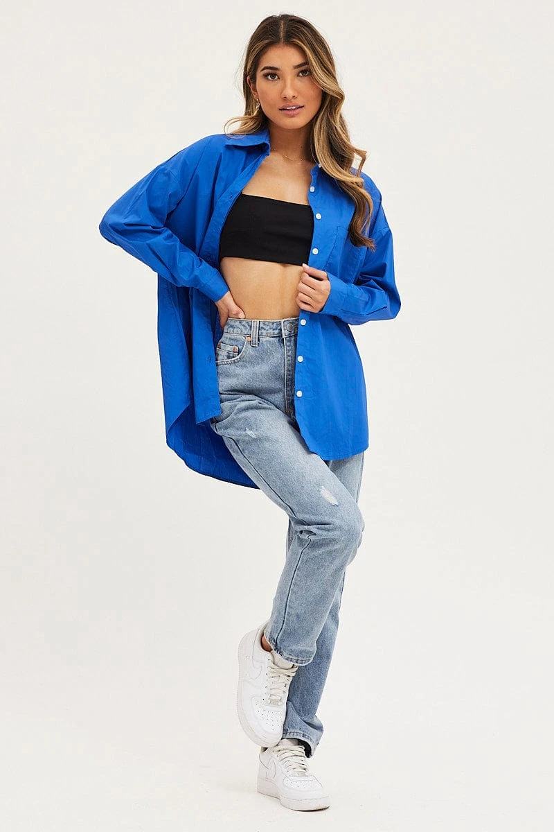 Navy Long Sleeve Shirt 2 Navy Long Sleeve Shirt - Image 2