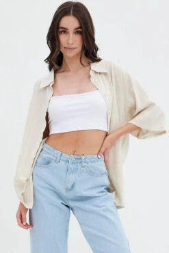 Beige Shirt Short Sleeve Regular Fit 8 Beige Shirt Short Sleeve Regular Fit -FabWear Shop shirt nude shirt short sleeve regular fit 33524952072385