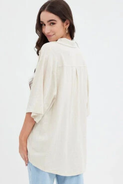 Beige Shirt Short Sleeve Regular Fit 10 Beige Shirt Short Sleeve Regular Fit -FabWear Shop shirt nude shirt short sleeve regular fit 33524952137921