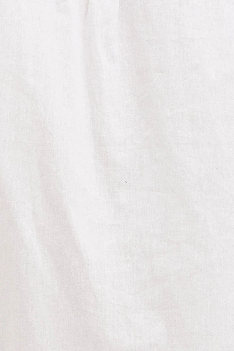 White Cotton Poplin Long Sleeve Button Up Shirt 6 White Cotton Poplin Long Sleeve Button Up Shirt - Image 6