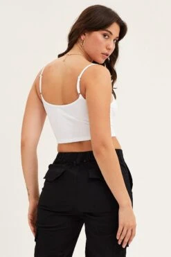 White Seamless Corset Detail Singlet Top 10 White Seamless Corset Detail Singlet Top -FabWear Shop singlet white seamless corset detail singlet top 32964875681985