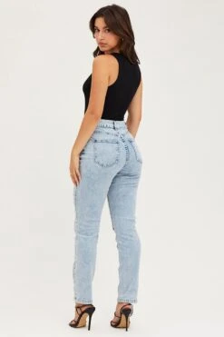 Blue Skinny Denim Jeans High Rise 10 Blue Skinny Denim Jeans High Rise -FabWear Shop skinny jean blue skinny denim jeans high rise 32967348912321