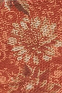 Brown Floral Print Mesh Corset Top -FabWear Shop top brown floral print mesh corset top 33126743277761