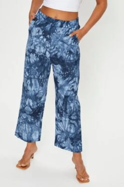 Multi Tie Dye Wide Leg Jean -FabWear Shop trial bottom multi tie dye wide leg jean 33006695907521