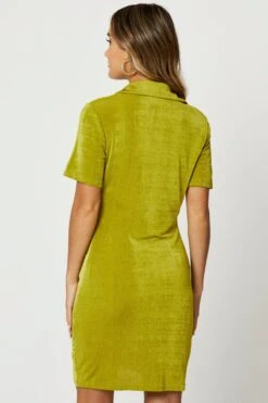 Green Button Front Ruched Shirt Dress 8 Green Button Front Ruched Shirt Dress -FabWear Shop trial fb dress green button front ruched shirt dress 32965779488961