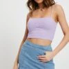 Purple Corset Detail Cami