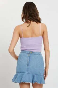 Purple Corset Detail Cami -FabWear Shop trial jersey purple corset detail cami 32966181290177