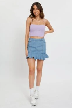 Purple Corset Detail Cami -FabWear Shop trial jersey purple corset detail cami 32966181355713