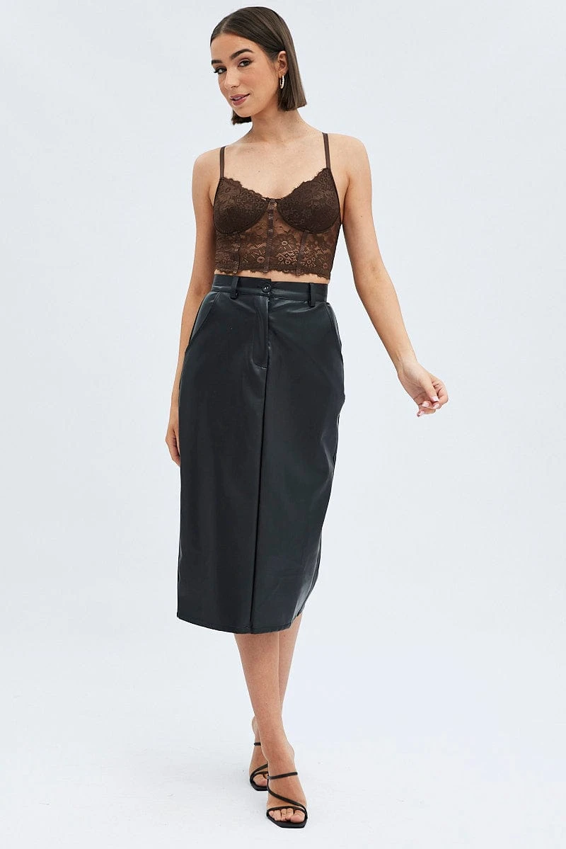 Brown Lace Corset Top 2 Brown Lace Corset Top - Image 2