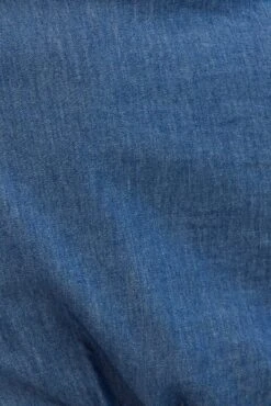 Denim Crop Shirt Long Sleeve Collared Corset Detail -FabWear Shop wc0066a 33cb dark wash 6