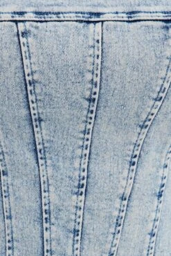 Denim Corset Sleeveless Scoop Neck Longline Stretch 11 Denim Corset Sleeveless Scoop Neck Longline Stretch -FabWear Shop wc0140 33cb light wash 6