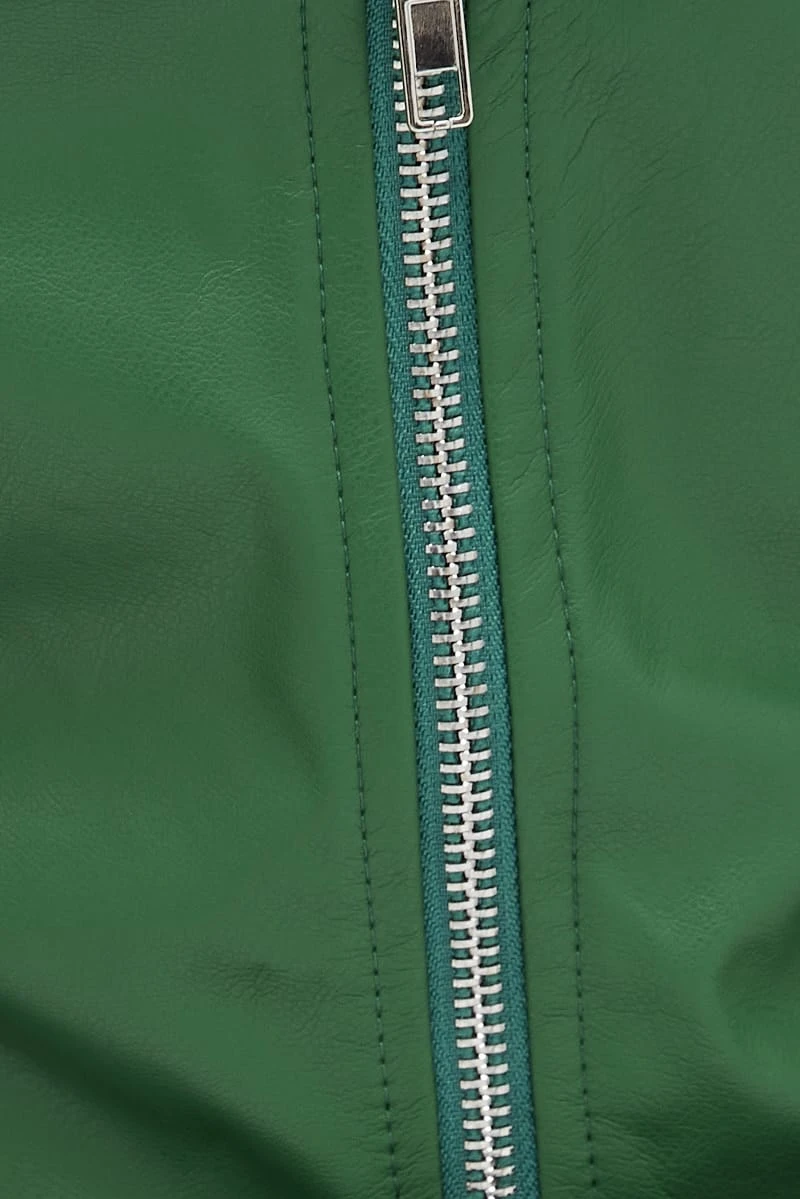 Green Corset Sleeveless Strapless Longline Faux Leather 6 Green Corset Sleeveless Strapless Longline Faux Leather - Image 6