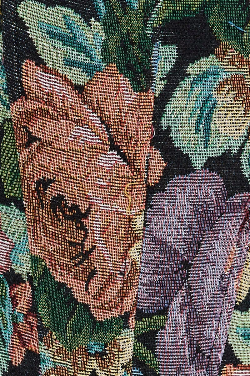 Black Floral Corset Sleeveless Strapless Sweetheart Longline 6 Black Floral Corset Sleeveless Strapless Sweetheart Longline - Image 6