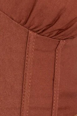 Brown Sleeveless Corset Top -FabWear Shop wc1116 47wb brown 6