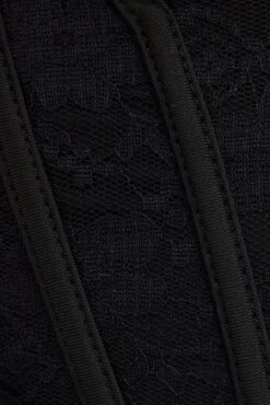 Black Singlet Corset Lace -FabWear Shop wc1265 47wb black 6