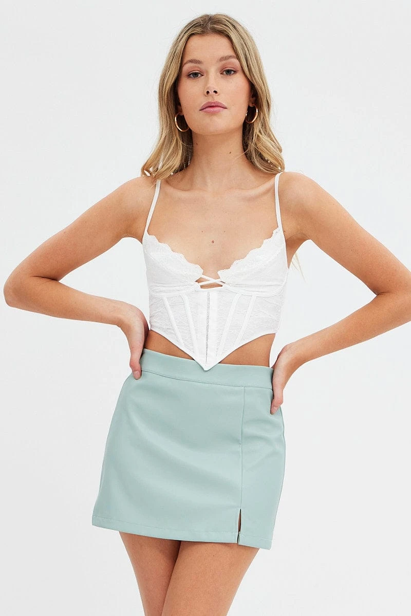 White Singlet Corset Lace 1 White Singlet Corset Lace