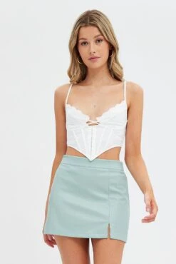 White Singlet Corset Lace 8 White Singlet Corset Lace -FabWear Shop wc1265 47wb white 3