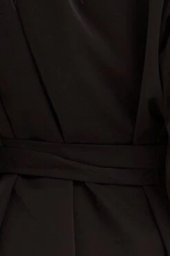 Black Shirt Top Long Sleeve Satin -FabWear Shop wc12713 f3 black 6