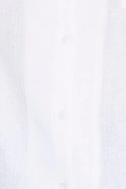 White Textured Shirt Short Sleeve Collared Cotton -FabWear Shop wc1301 35w white 6