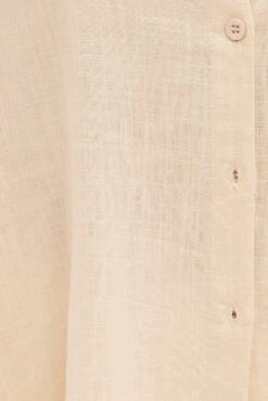 Beige Shirt Long Sleeve Collar -FabWear Shop wc1303b 47w stone 6