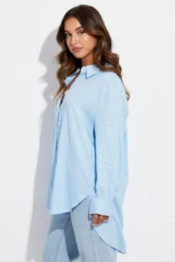 Blue Shirt Long Sleeve Collar 9 Blue Shirt Long Sleeve Collar -FabWear Shop wc1303b 47wb sky blue 4