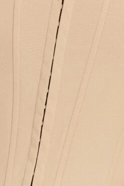 Beige Corset Top Square Neck -FabWear Shop wc1346 38w beige 6