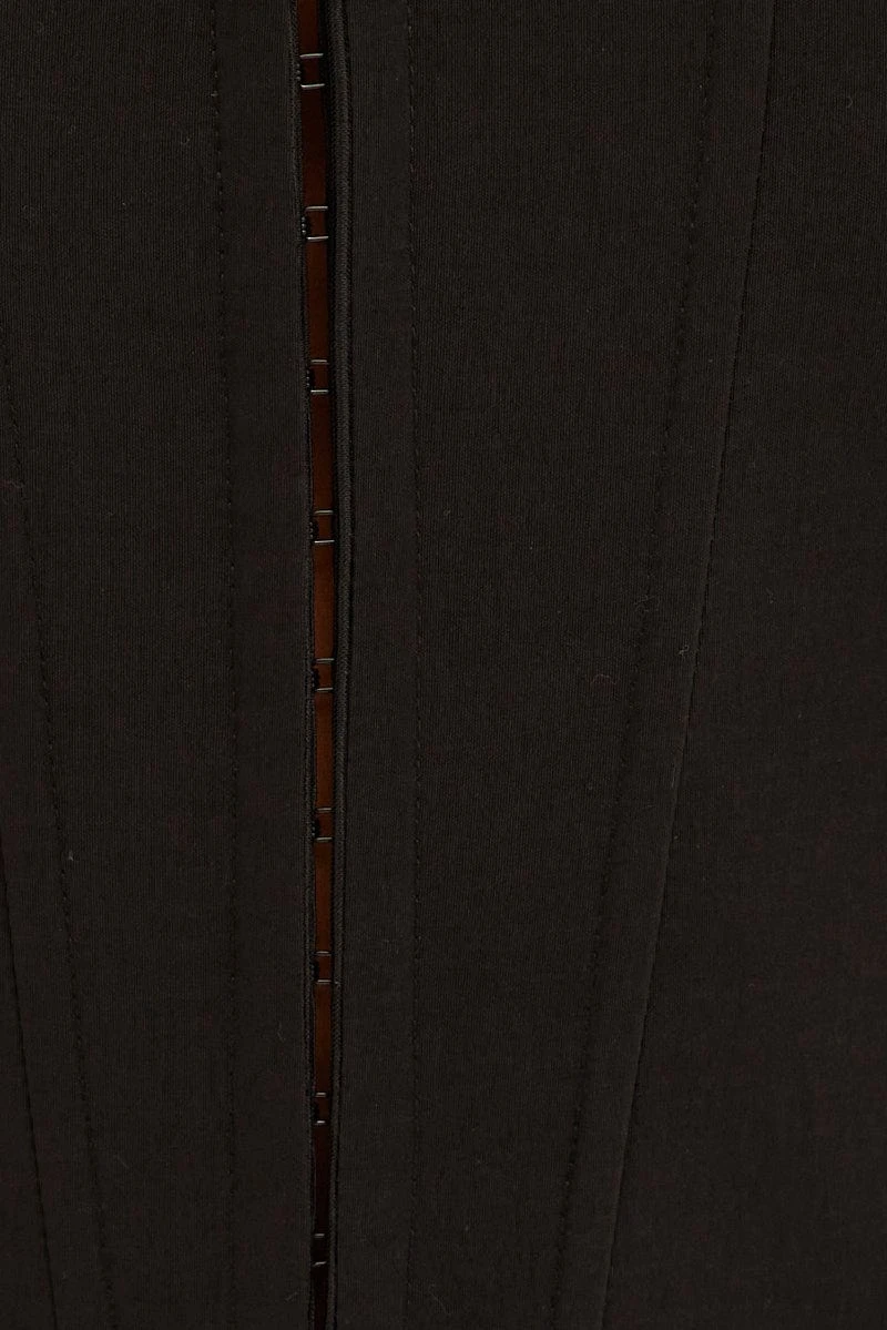 Black Corset Top Square Neck 6 Black Corset Top Square Neck - Image 6