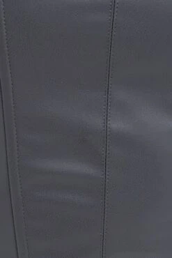 Grey Faux Leather Corset -FabWear Shop wc1362 38w charcoal 6