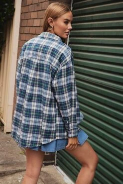 Green Check Shirt Long Sleeve Collar Check 10 Green Check Shirt Long Sleeve Collar Check -FabWear Shop wc1380a 38w check 5