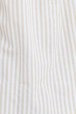 Stripe Collared Long Sleeve Button Up Shirt -FabWear Shop wc1465a 46w stripe 6