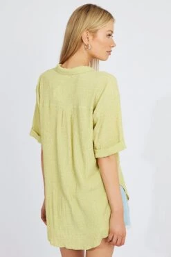 Green Textured Shirt Short Sleeve 10 Green Textured Shirt Short Sleeve -FabWear Shop wc1702 47wb lime 5