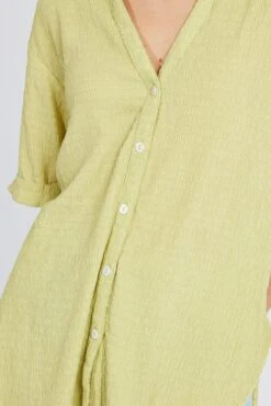 Green Textured Shirt Short Sleeve 11 Green Textured Shirt Short Sleeve -FabWear Shop wc1702 47wb lime 6