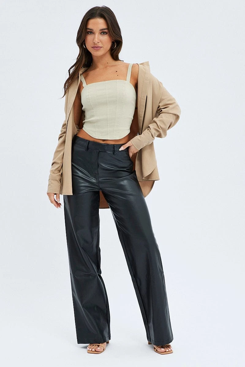 Camel Shirt Long Sleeve Collared Oversized Button Up 2 Camel Shirt Long Sleeve Collared Oversized Button Up - Image 2