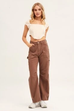 Brown Carpenter Jeans Cargo Pocket